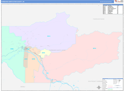 Fairbanks North Star Borough (County) ColorCast Wall Map